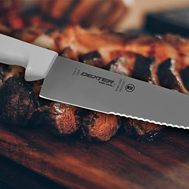 Dexter-Russell-12453 10" Scalloped Chef'S Knife S145-10Sc-Pcp Sani-Safe Series Silver Dexter-Russell-12453 10" Scalloped Chef'S Knife S145-10Sc-Pcp Sani-Safe Series Silver