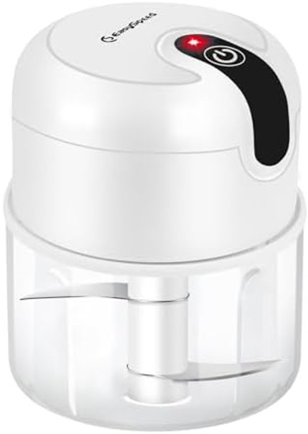 Easyspeed Electric Garlic Chopper 1Cup Mini Usb Type-C Charging Wireless Food Processor With 304 Stainless Steel 2 Sharp Blades Portable Kitchen Meat Grinder For Onion Garlic Ginger Chili