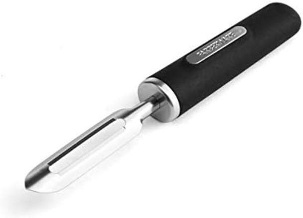 Farberware Professional Soft Handled Precise Vegetable Swivel Peeler Sharp Straight Blade Smoothly Peels Fruits 8-Inch Black Farberware Professional Soft Handled Precise Vegetable Swivel Peeler Sharp Straight Blade Smoothly Peels Fruits 8-Inch Black