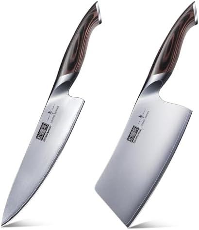 Ultra Sharp Japanese High Carbon Steel Vegetable Meat Cleaver & High-Class Chef'S Knife 8 Inch Professional Cooking Knife