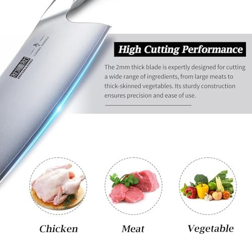 Ultra Sharp Japanese High Carbon Steel Vegetable Meat Cleaver & High-Class Chef'S Knife 8 Inch Professional Cooking Knife