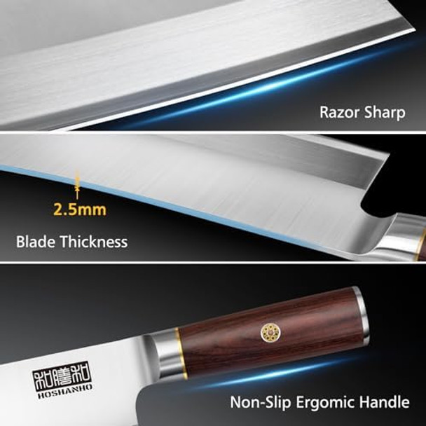 Meat Cleaver Knife For Meat Cutting And Damascus Fillet Knife 7 Inch Kitchen Knife With Ergonomic Handle