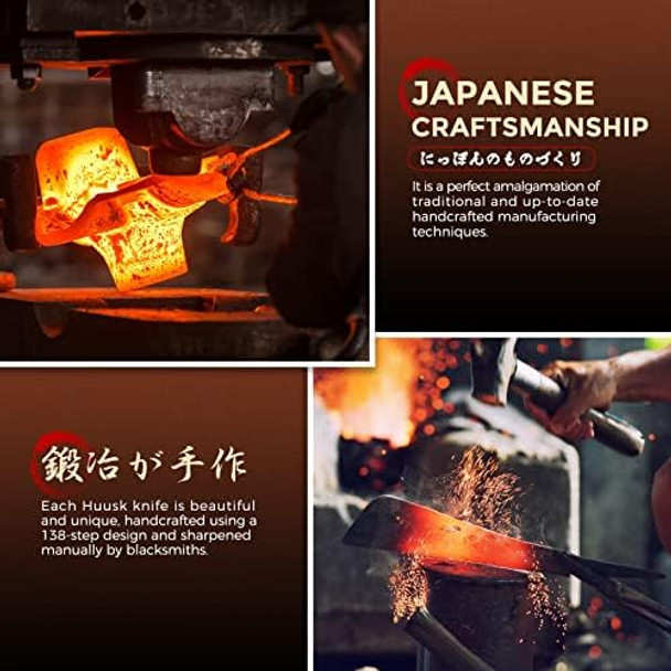 Huusk Hand Forged Meat Cleaver Knife Bundle With d Viking Knives Hand Forged Boning Knife Huusk Hand Forged Meat Cleaver Knife Bundle With d Viking Knives Hand Forged Boning Knife