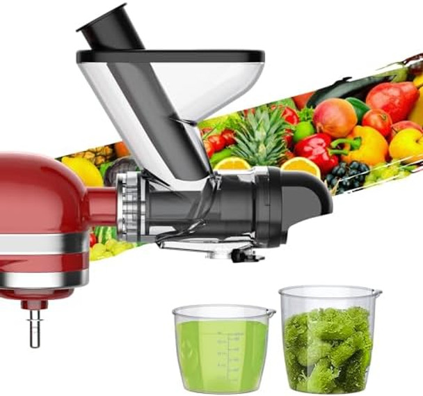 Masticating Juicer Attachment For Kitchenaid Stand Mixer Cold Pressed Juicer Machine Slow Masticating With Dual Feed Chute Bladeless Design Max Nutrient Retention Easy Clean By Innomoon