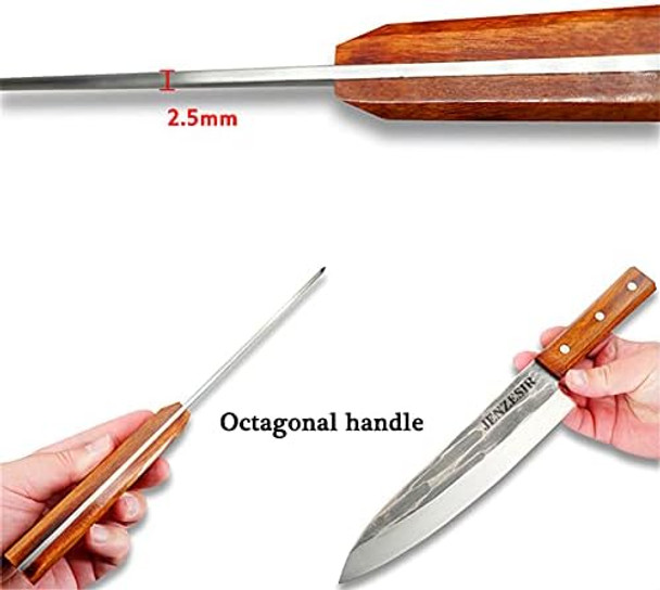 8 Inch Professional Japanese Chef Knifehandmade Forged Gyuto Cleaver 3 Layer 8Cr13Mov Clad Steel W/Octagon Handle Sushi Knife For Home Kitchen & Restaurant