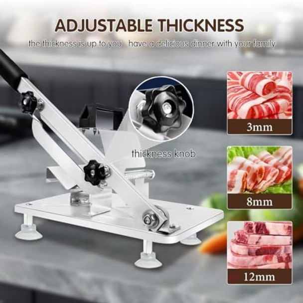 Manual Frozen Meat Slicer Meat Cutter d Stainless Steel Meat Cleavers Beef Mutton Roll Slicing Machine Vegetable Meat Slicer For Home Cooking Hotpot Shabu#011 Manual Frozen Meat Slicer Meat Cutter d Stainless Steel Meat Cleavers Beef Mutton Roll Slicing Machine Vegetable Meat Slicer For Home Cooking Hotpot Shabu#011