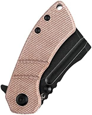 Kansept Knives Korvid Pocket Folding Knives Mini Pocket Knife 2.45''154Cm BladeGreen G10 HandleCleaver Pocket Folding Knife For Everyday Carry (Bright Green) T2030A8