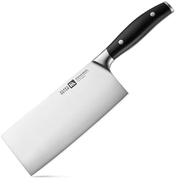 Arcelor Cleaver Knife 7 Inch Chef'S Cleaver Knife- 1.4034 German Steel With Abs Ergonomic Handle Ultra Sharp And 2.2Mm Blade Thickness For Home/Restaurant Arcelor Cleaver Knife 7 Inch Chef'S Cleaver Knife- 1.4034 German Steel With Abs Ergonomic Handle Ultra Sharp And 2.2Mm Blade Thickness For Home/Restaurant