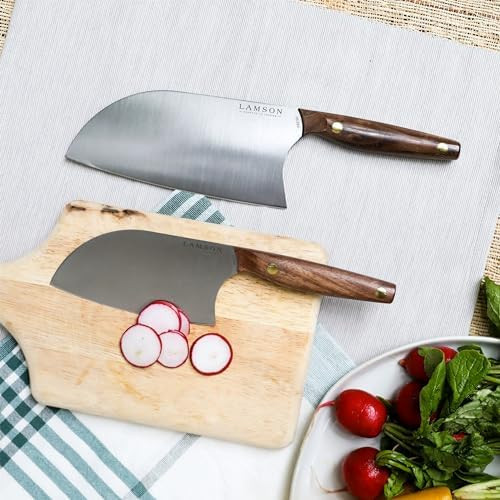 Lamson Vintage 2-Piece Chinese Santoku Cleaver Set