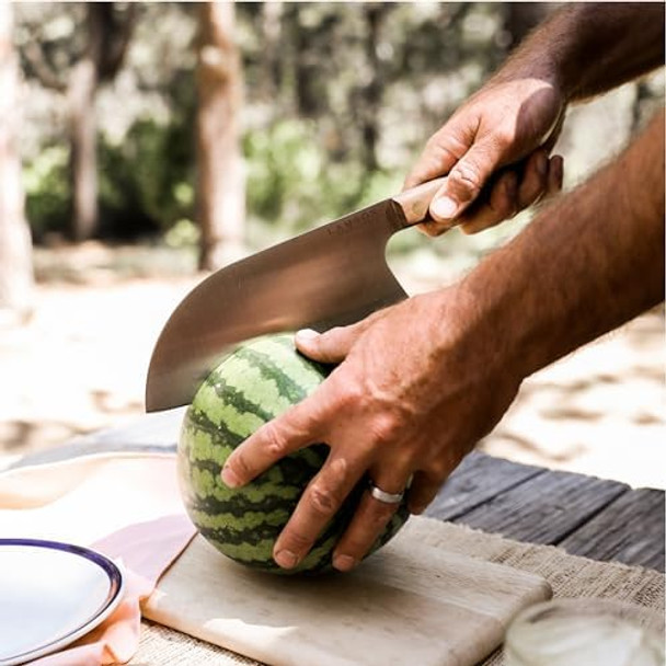 Lamson 8" Chinese Santoku Cleaver With Classic Walnut Handle