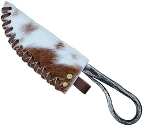Living Ideas Hand Forged Iron Celtic Knife With Leather Case Medieval Rustic Sharp Cleaver Butchering & Chopping 8X1.25" Living Ideas Hand Forged Iron Celtic Knife With Leather Case Medieval Rustic Sharp Cleaver Butchering & Chopping 8X1.25"