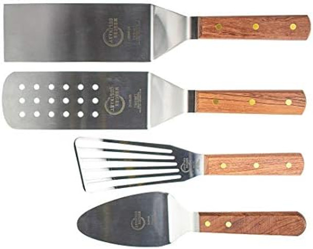 Mercer Culinary Mercer Praxis Rosewood Turner 4-Piece Spatula Set One Size Mercer Culinary Mercer Praxis Rosewood Turner 4-Piece Spatula Set One Size