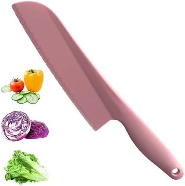 Lettuce Knife 11 Inch Nylon Knife Plastic Lettuce Knife To Prevent Browning Dishwasher Safe (1 Blue)