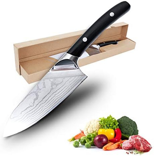 Damascus 5.8Inch Chef'S Knifes Super Flexibility And Corrosion ResistanceVirginsteel Japanese 67-Layer Super Sharp Suitable For Boneless Meat Vegetables FruitsWith G10 Handle Box