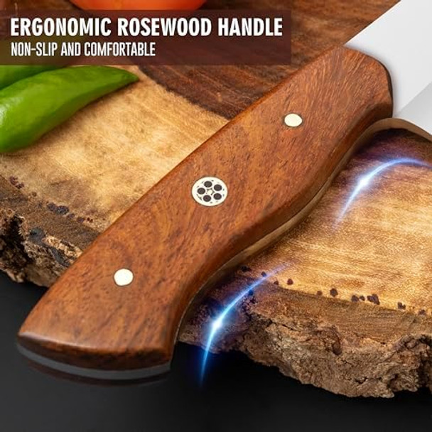 11-Inch Chinese Cleaver Chef Knife Clever Knife Chinese Vegetable Cleaver Kitchen Chopping Knife Chopper Knife And Meat Cleaver Knife With Leather Sheath (10 Inch Rail Steel Cealver)