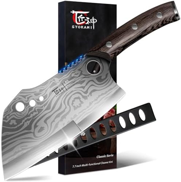 Boning Knife 6.7 Inch+Meat Cleaver Chef Knife 7.7 Inch