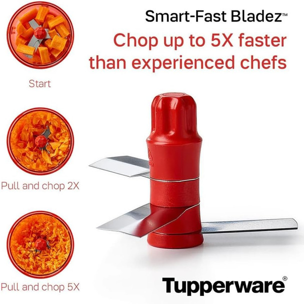 Tupperware Chop 'N Prep Chef In Salt Water Pink/Red Tupperware Chop 'N Prep Chef In Salt Water Pink/Red