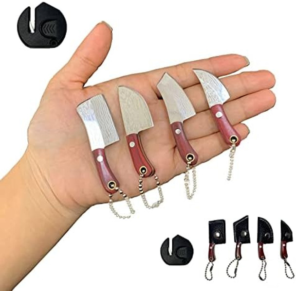 Mini Knife Set Mini Pocket Knife Set Chef Knife Edc Knives Small Knife CleaverBox CutterPackage OpenerBottle OpenerKeychain Tiny Things With Pocket - Set Of 5
