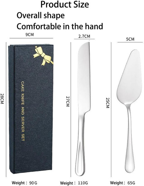 Stainless Steel Baking And Serving Utensil Set Of 2 Cake Knife And Server Set Pie Server Set (Silver) Stainless Steel Baking And Serving Utensil Set Of 2 Cake Knife And Server Set Pie Server Set (Silver)