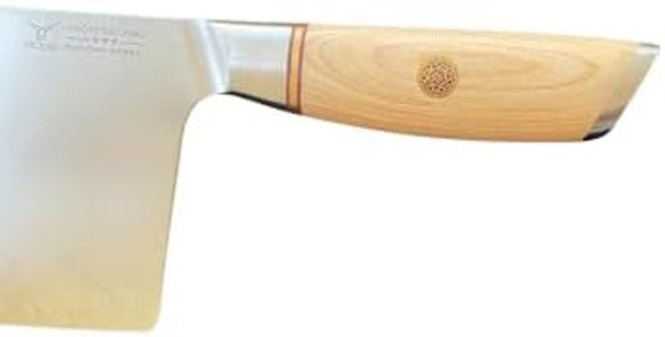 7.5-Inch Damascus Cleaver Knife – 3-Layer 10Cr15Comov Composite Steel Blade Pakka Wood Handle Premium Box Professional Butcher Knife For Meat Bone And Vegetables