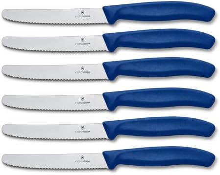 Victorinox Swiss Classic Tomato And Table Set 6 Pieces Paring Knife Set Of 6 Blue (6.7832.6)