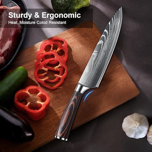 High Carbon Stainless Steel Nakiri Knifesharp And Versatile Kitchen Cleaver Knifemultipurpose Asian Chef Knife For Home And Kitchen With Ergonomic Handlefor Shred Slicing Mincing