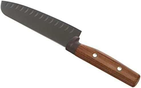 Wüsthof Urban Farmer 7" Hollow Edge Santoku Knife Brown