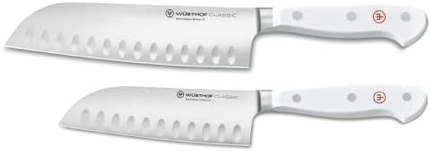 Wüsthof Classic White 2-Piece Santoku Set Wüsthof Classic White 2-Piece Santoku Set