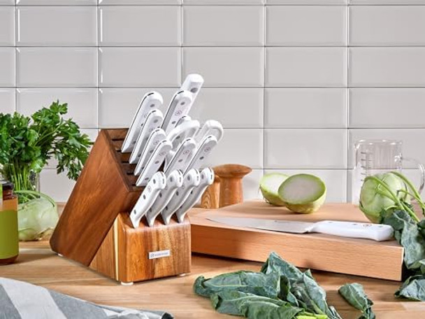 Wüsthof Gourmet White 7" Hollow Edge Santoku Knife