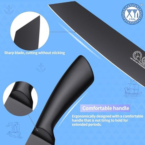 Xyj Stainless Steel Japanese Cooking Knife 8 Inch Kitchen Knife With SheathUltra Sharp Vegetable Meat Cleaver Slicing Gyuto Chef KnifeErgonomic HandleOutdoor Camping Bbq