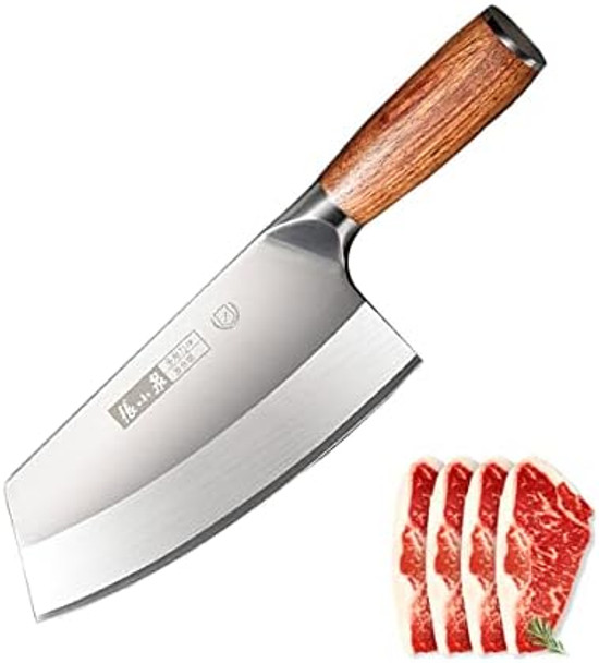 Zhang Xiao Quan Since 1628 Chef Knife Chinese Cleaver Kitchen Vegetable Knife Superior Class 7-Inch Stainless Steel Knife With Ergonomic Design Comfortable Wooden Handle Zhang Xiao Quan Since 1628 Chef Knife Chinese Cleaver Kitchen Vegetable Knife Superior Class 7-Inch Stainless Steel Knife With Ergonomic Design Comfortable Wooden Handle