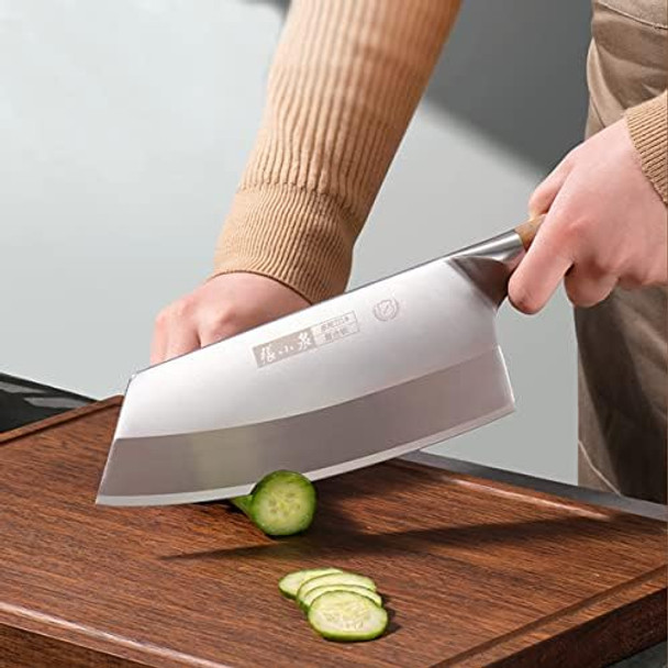 Zhang Xiao Quan Since 1628 Chef Knife Chinese Cleaver Kitchen Vegetable Knife Superior Class 7-Inch Stainless Steel Knife With Ergonomic Design Comfortable Wooden Handle Zhang Xiao Quan Since 1628 Chef Knife Chinese Cleaver Kitchen Vegetable Knife Superior Class 7-Inch Stainless Steel Knife With Ergonomic Design Comfortable Wooden Handle