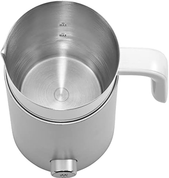 Zwilling Enfinigy Milk Frother Hot And Cold Foam Electric Milk Frother Velvety Creamy Microbubbles For Milk And Plant-Based Milk Substitutes - Silver