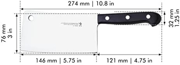 Zwilling Henckels Classic Razor-Sharp 6-Inch Meat Cleaver Knife German Engineered Informed By 100+ Years Of Mastery Black/Stainless Steel