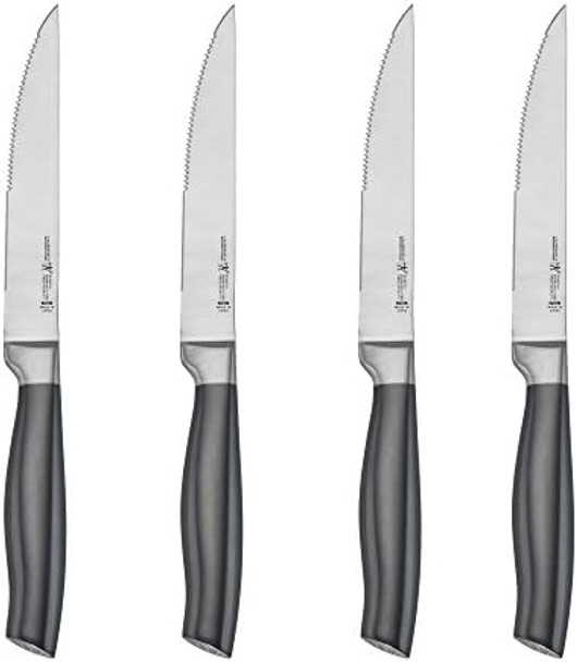 Henckels Graphite Razor-Sharp 4-Pc Steak Knife Set German Engineered Informed By 100+ Years Of Masteryblack