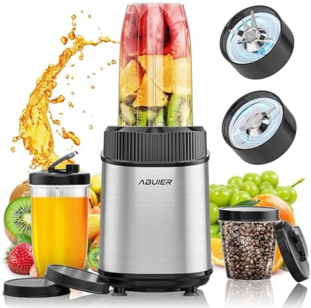 1200W Smoothie Blender Abuler Personal Blender for Shakes and Smoothies 13 Pieces with 22 OZ To-Go Cup Portable Blenderfor Kitchen Smoothie Ice Protein Frozen Juices Drink Spices BPA