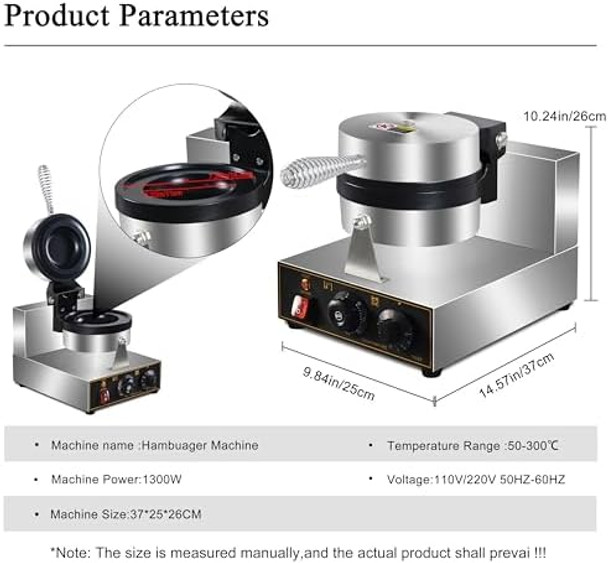 Ice Cream Burger Maker UFO Burger Maker Ice Cream Filling Waffle Maker Hamburger Waffle Maker Sandwich Press Non Coated Household Or Commercial.