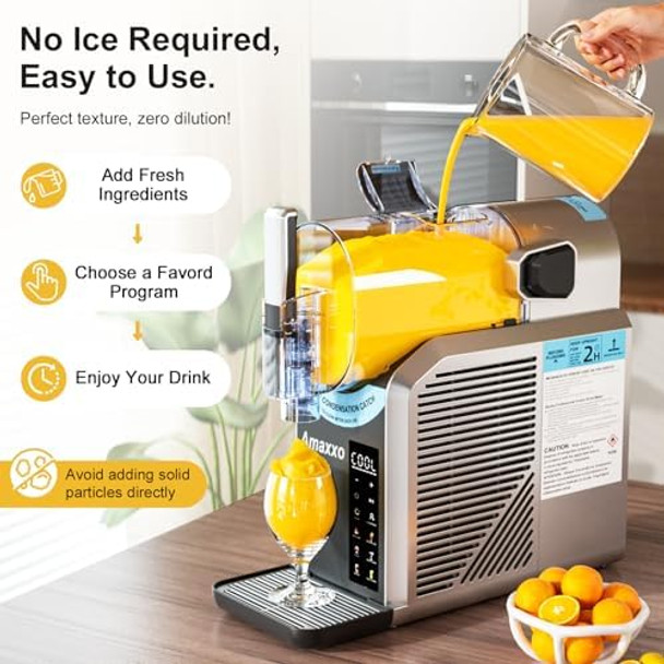 Slushie Machine for Home 15-60Mins - 88oz Slushy Machine Maker No Ice Needed Self Cleaning Frozen Drink Machine 7 Preset Programs for Margarita Frappés Milkshakes Soda Fruit Juice Slushies Slushie Machine for Home 15-60Mins - 88oz Slushy Machine Maker No Ice Needed Self Cleaning Frozen Drink Machine 7 Preset Programs for Margarita Frappés Milkshakes Soda Fruit Juice Slushies