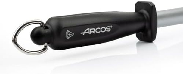 ARCOS Sharpening Steel 8 Inch Nitrum Stainless Steel and 280 mm blade. Series Chaira. Body Carbon Steel Chromium Coated 11 - Polypropylene Yellow Handle ARCOS Sharpening Steel 8 Inch Nitrum Stainless Steel and 280 mm blade. Series Chaira. Body Carbon Steel Chromium Coated 11 - Polypropylene Yellow Handle