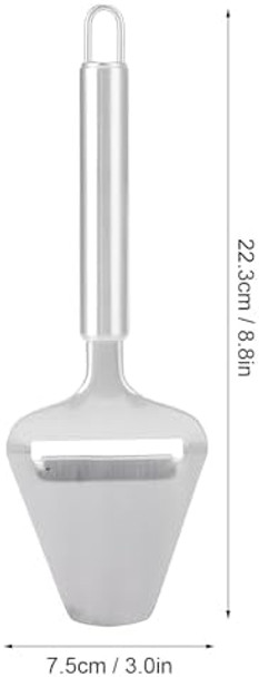 2Pcs Cheese Slicer Stainless Steel Cheese Butter Slicer Scraper Server Cheese Plane Slicer with Handle for Cheeses Citrus