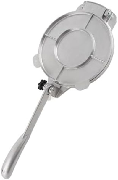 Aluminum Alloy Tortilla Press Manual Tortilla Maker Dough Press Flour Tortilla Press Rotis Press Tortillera Pataconera for Pizza Pie Patty Making (16cm Silver)