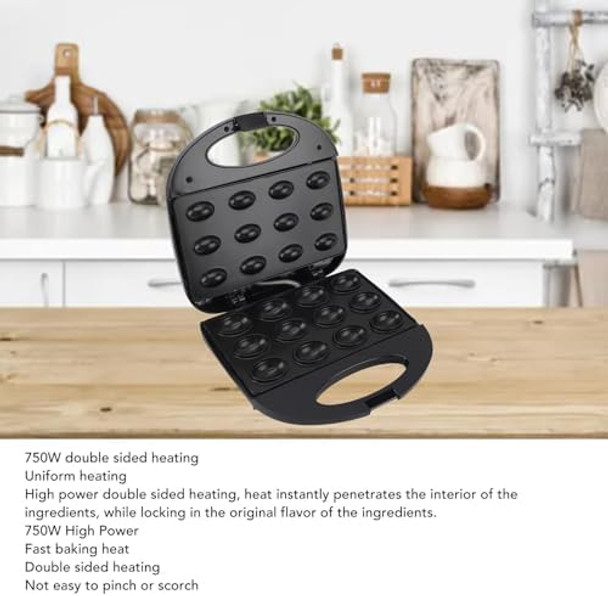 Waffle Iron Maker Machine Large acity 12PC Double Sided Baking Tool Adjustable Temperature Nonstick Plates Stainless Steel Waffle Maker with Handle