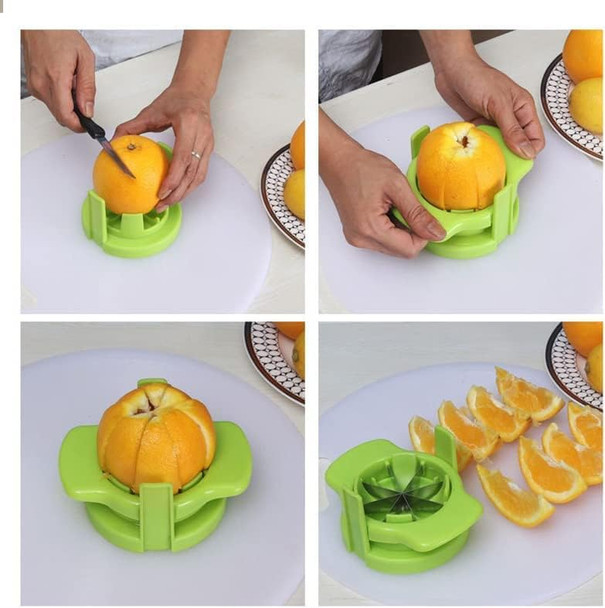 1 pc Lemon Separator & Orange Slicer Juicer Divider - Fruit Slicer & Orange Peel Cutter - Fruit & Vegetable Tool - Lemon Cutter - Kitchen Tool - Random Color