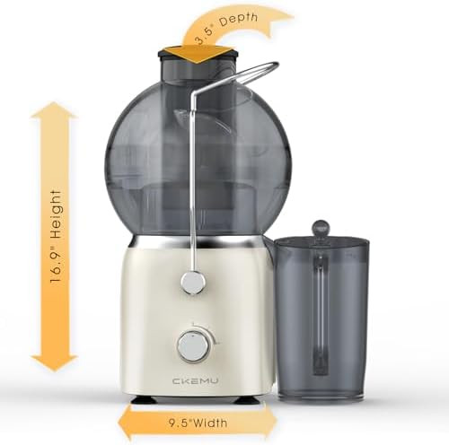 Centrifugal Juicer Machines 3.5-inch Wide Chute Italian-Made Chopping Blades (Titanium Reinforced) High Juice Yield Easy to Clean Anti-Drip BPA-