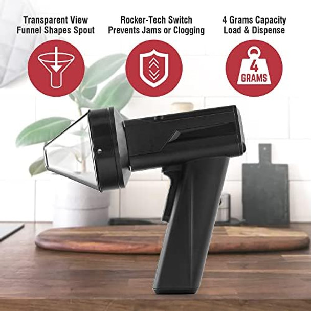 Auto9 2.5" Large Electric Grinder: Auto Spice Grinder with auto dispensing Portable 4 gram Capacity Grinder for food spices with Two-Direction Rocker Switch Block (Black) Auto9 2.5" Large Electric Grinder: Auto Spice Grinder with auto dispensing Portable 4 gram Capacity Grinder for food spices with Two-Direction Rocker Switch Block (Black)