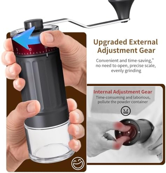 Portable Electric Coffee Grinder for Home Use CorporatePro One Touch Coffee Bean and Spice Grinder Rechargeable Electric Spice Mill Automatic Coffee Hopper Shaker (Stainless Steel)