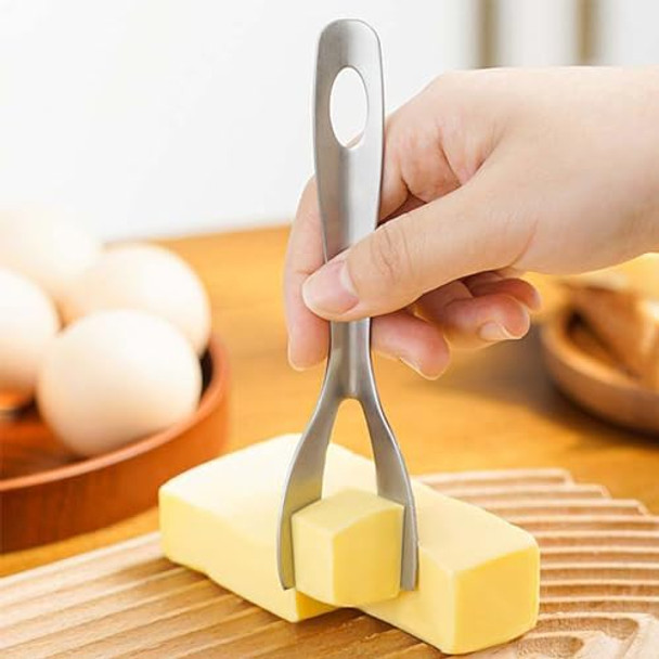 Butter cutter 304 stainless steel butter cutter cheese cutter butter spatula stainless steel spatula suitable for peanut butter jelly chocolate strawberry jam butter scraper. (Butter cutter)