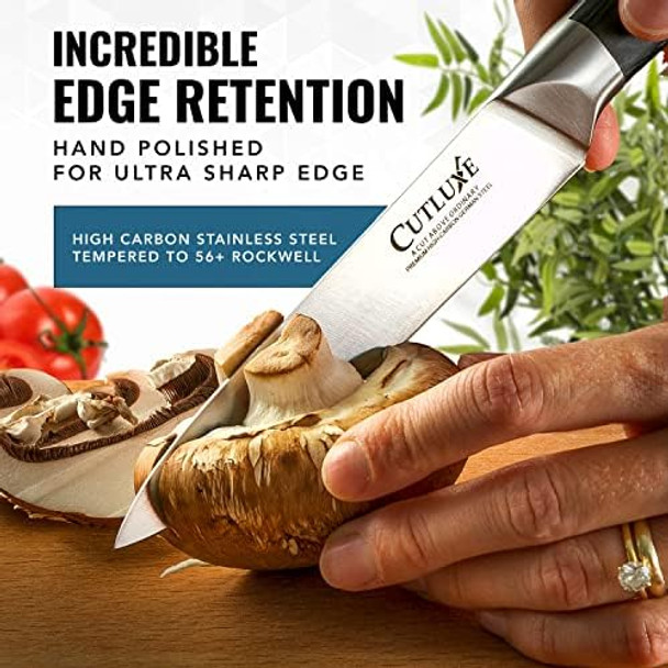 Cutluxe Chef Knife Set 3 PCS Professional Chef's Knife Set – Razor Sharp German Steel Full Tang Ergonomic Handles - Artisan Series