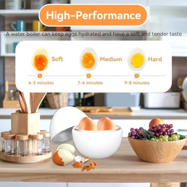 Microwave Egg Cooker 4 Cavities Egg Cooker for Microwave Egg Boiler with Lid for Hard Boiled Eggs Microwavable Egg Poacher Cooking Kitchen Tools