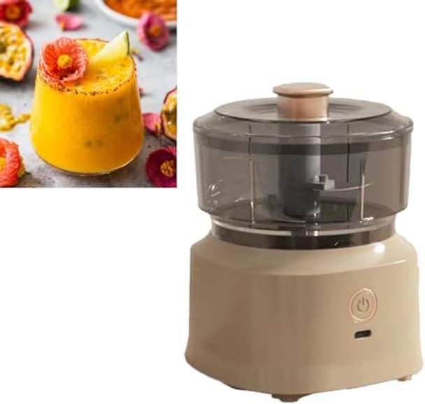 Electric Food Chopper Electric Meat Chopper Grinder Blender Food Grinder Multifunctional for Vegetables (Dark Brown)
